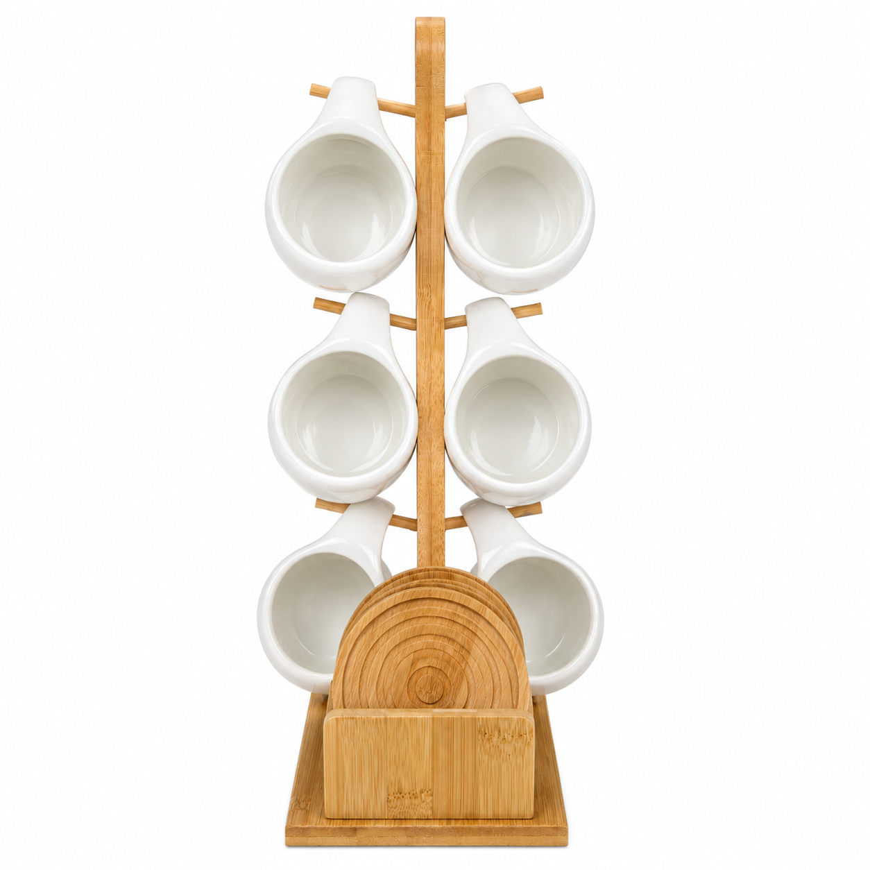 Set de 6 Tazas con Atril y posavasos - Caramica