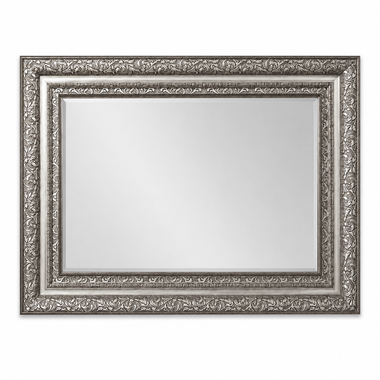 Espejo Biselado Silver – Estilo Vintage Barroco - 86 cm