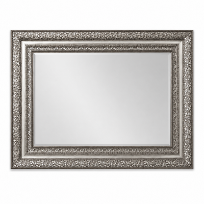Espejo Biselado Silver – Estilo Vintage Barroco - 86 cm