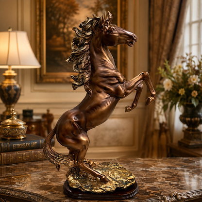 Figura Decorativa de Caballo - Poliresina - 45 cm
