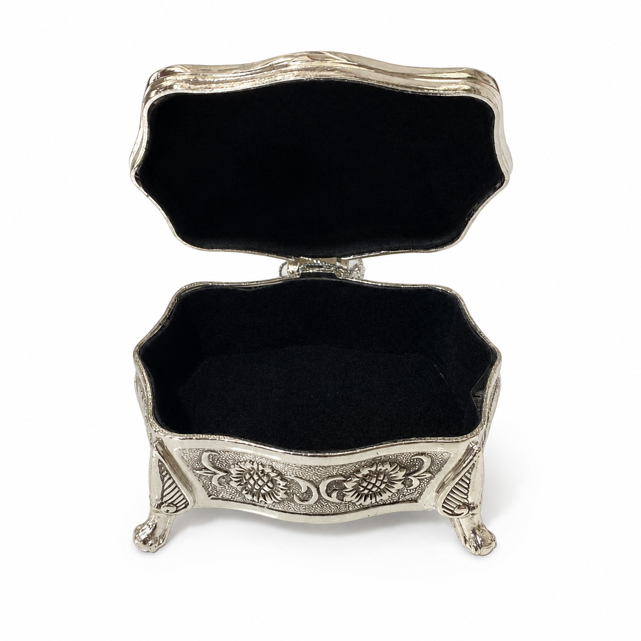 Joyero Octagonal de Plaqué Estilo Vintage - 10 cm