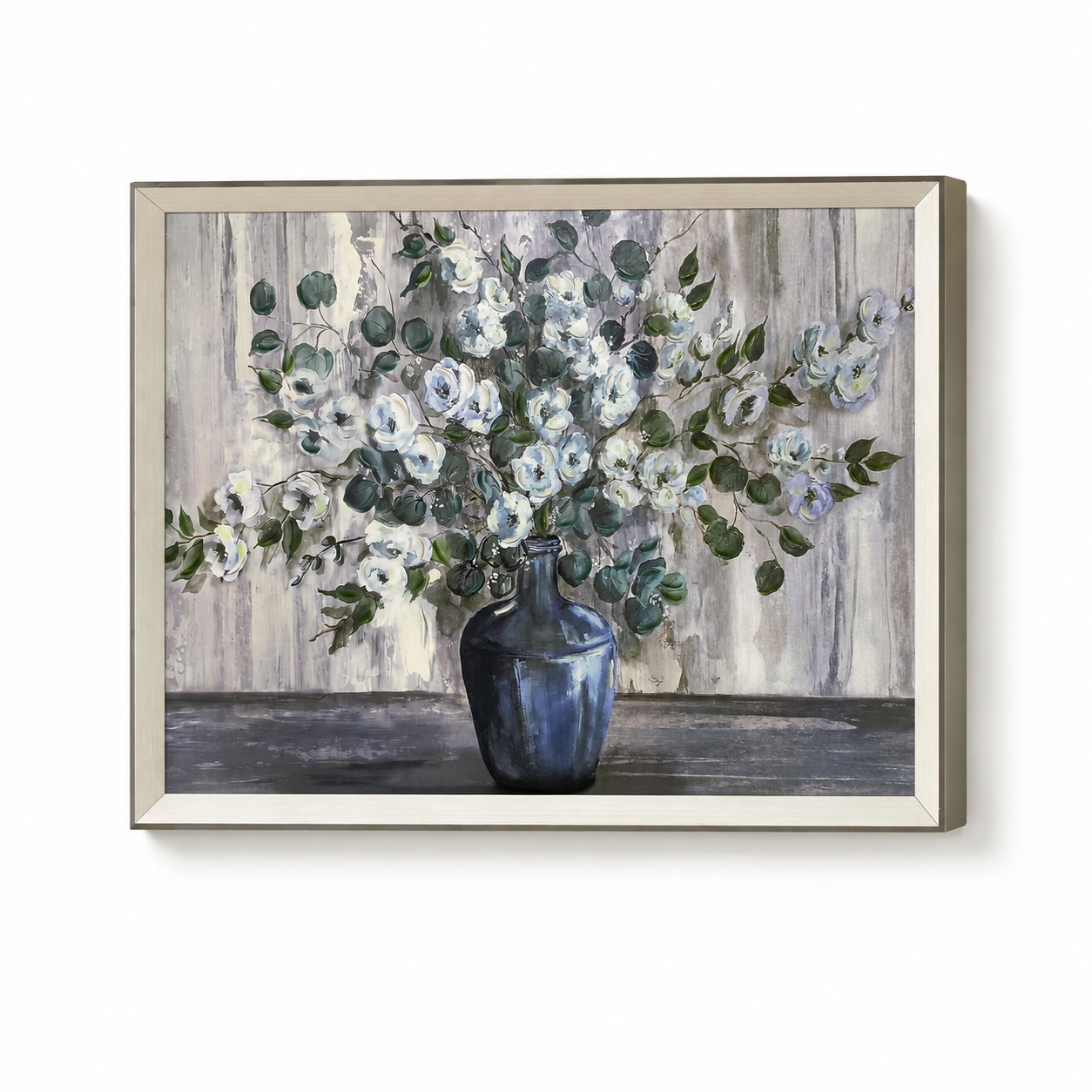 Cuadro Decorativo Floral con Relieve y Marco Sobresaliente - 118 Cm
