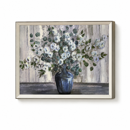 Cuadro Decorativo Floral con Relieve y Marco Sobresaliente - 118 Cm