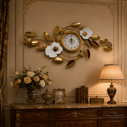 Reloj Metal Floral