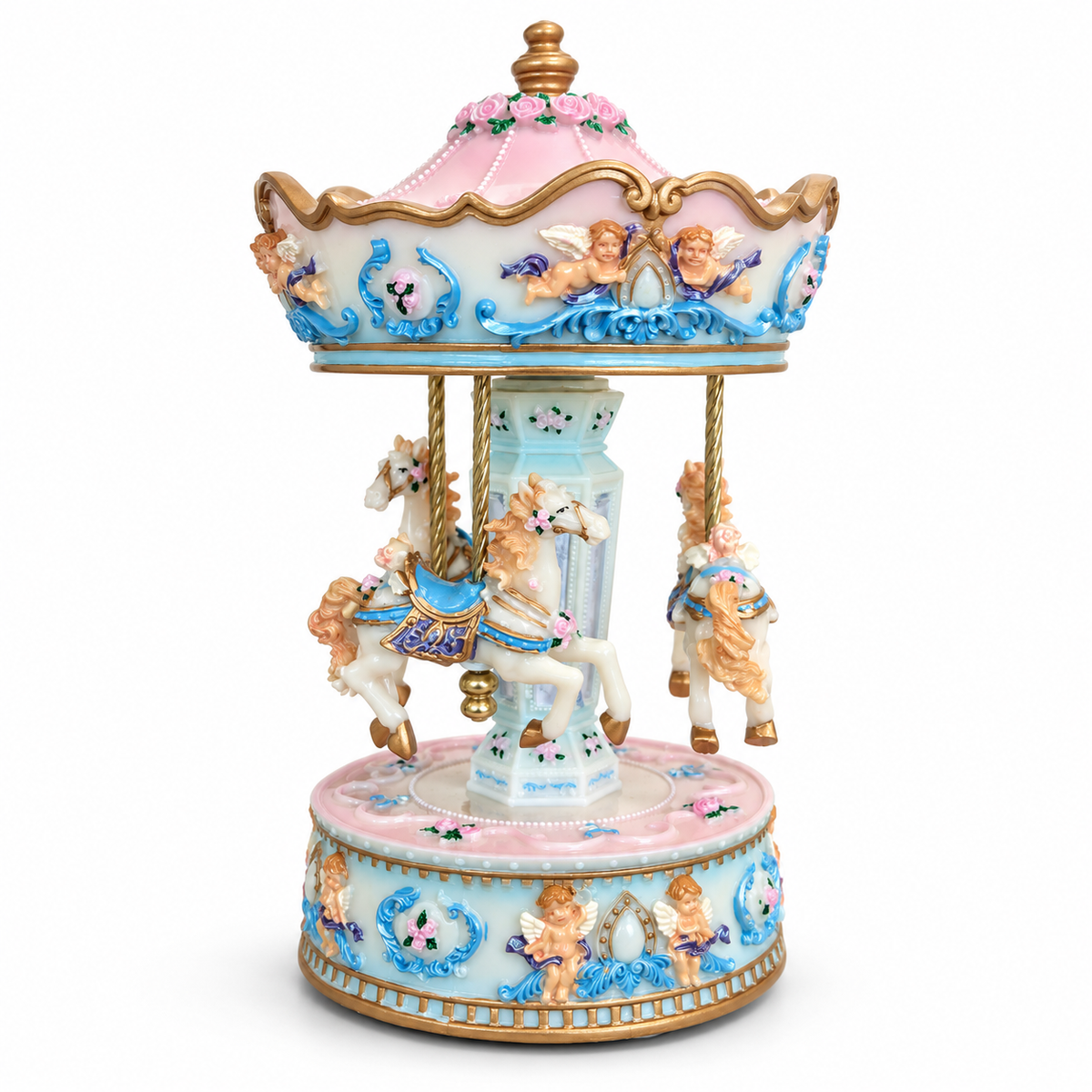 Carrusel Musical Decorativo de Poliresina - 23 cm