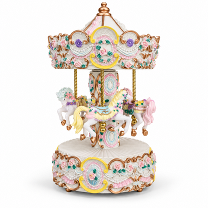 Carrusel Musical Decorativo de Poliresina - 23 cm
