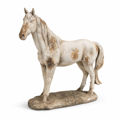 Figura Decorativa Caballo Envejecido - Resina – 72 cm