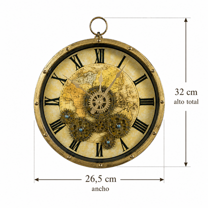 Reloj Mural Tipo Mechanic con Engranajes