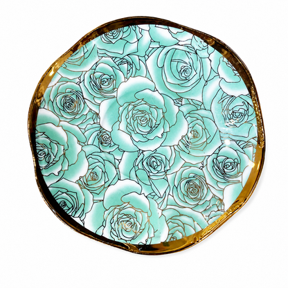 Set de Té 6 Tazas con Platillos, Tetera y Atril