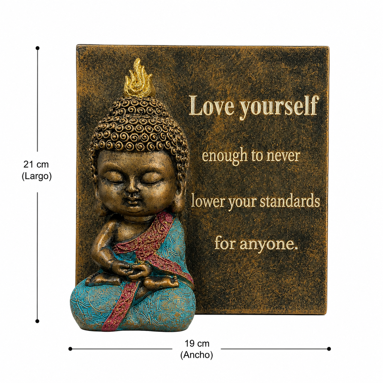Figura Buda en Libro - 21 cm