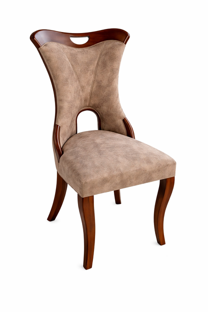 COMEDOR REDONDO DE MARMOL Y ROBLE TEO - 6 SILLAS