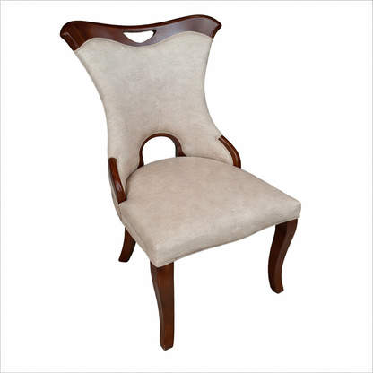 COMEDOR REDONDO DE MARMOL Y ROBLE SISE - 6 SILLAS