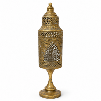 Candelabro metalico 66 cm - Metálico - Diseño Calado
