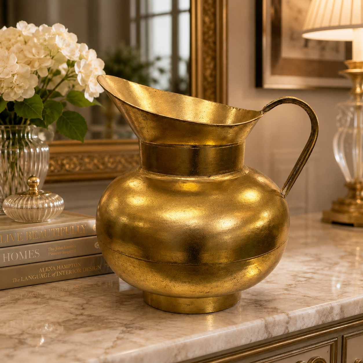Regadera Gold Metálica - Florero - 36,5 cm