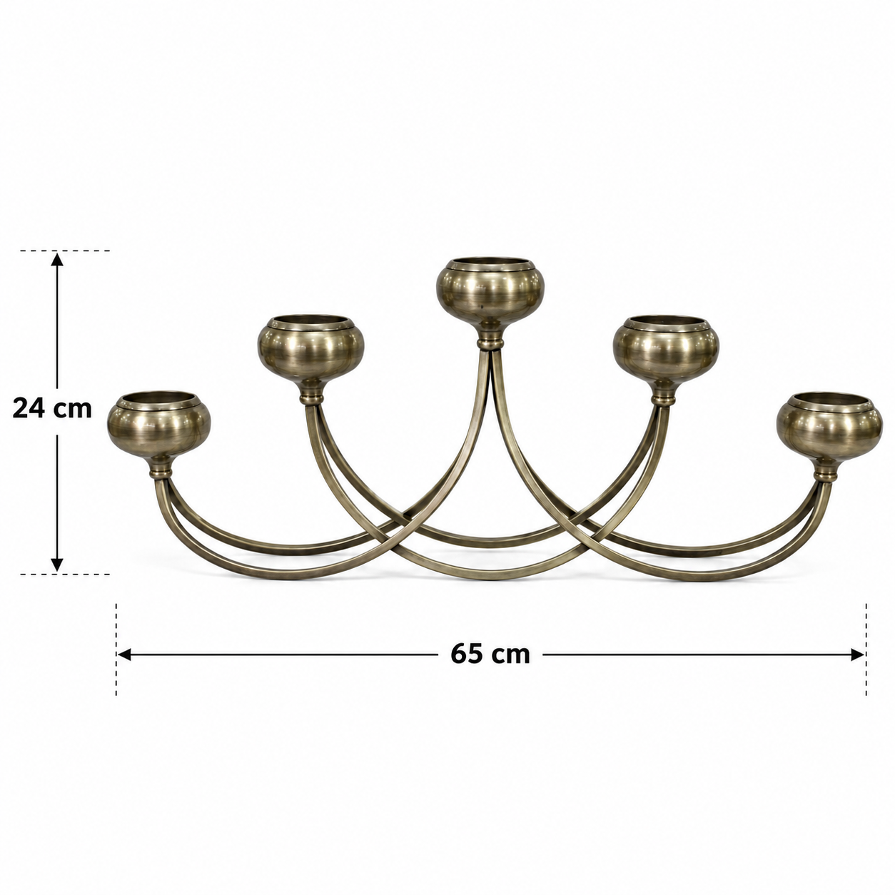 Candelabro Extendido Metálico - 65 cm