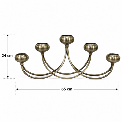 Candelabro Extendido Metálico - 65 cm