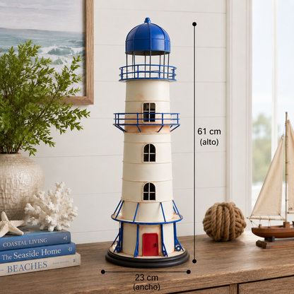 Faro Decorativo de Metal con Alcancía - 61 cm