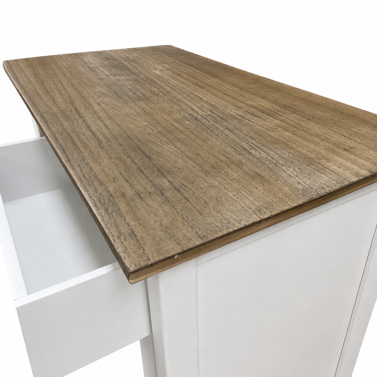 Mueble Gabinete-Buffet Blanco - Madera - Estilo Rústico - 90x40x90 cm