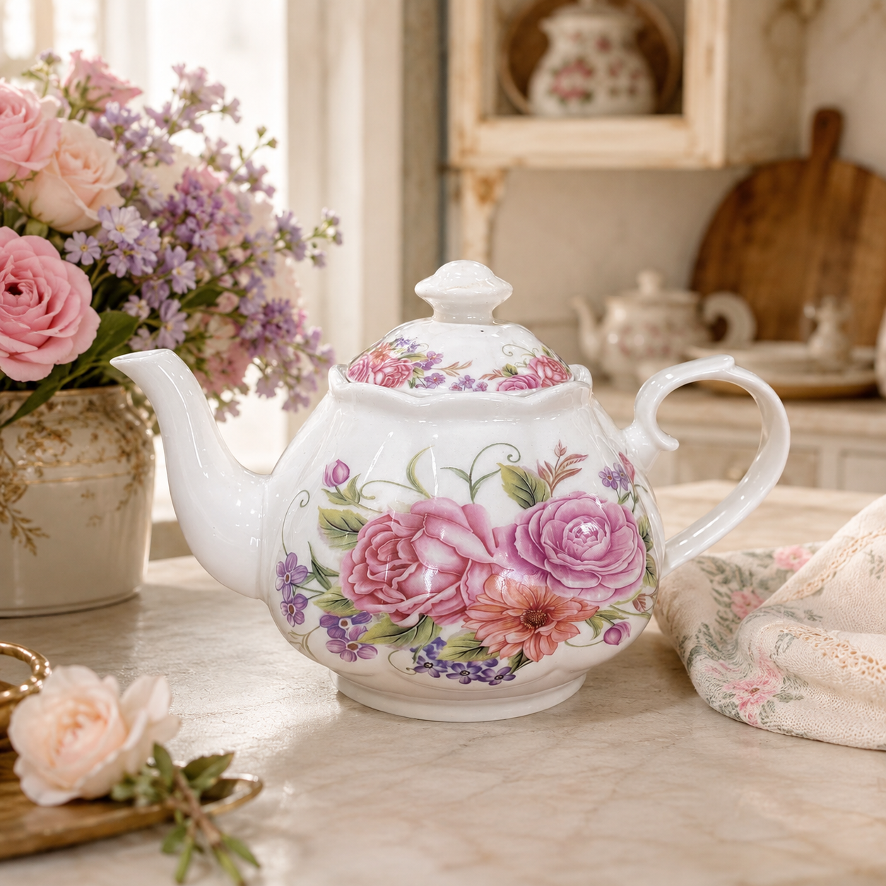 Juego de Té París con Atril – 13 Piezas