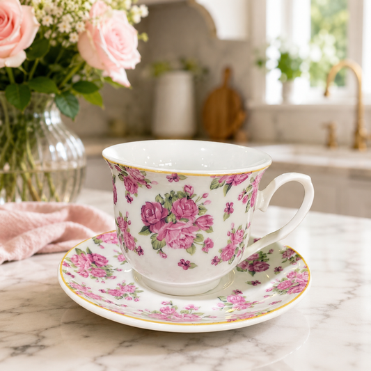 Juego de Té Nouvelle con Atril Dorado – 13 Piezas
