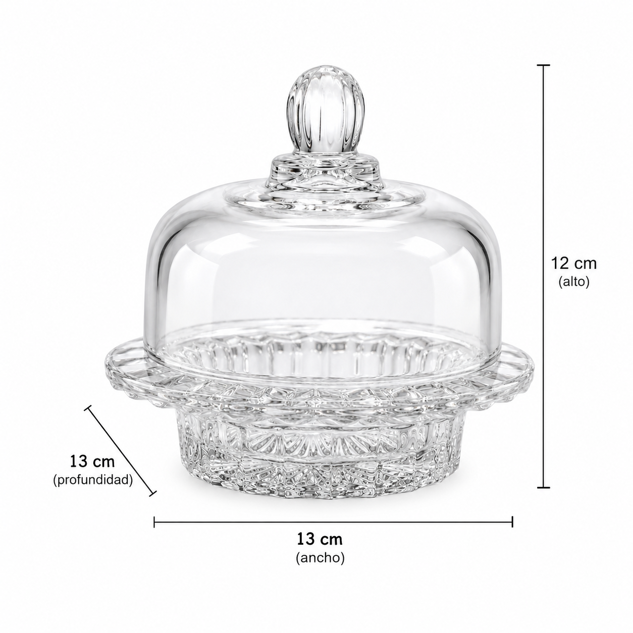 Mantequillera Mini de Vidrio Transparente