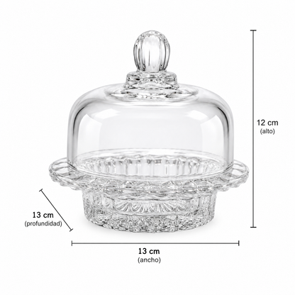 Mantequillera Mini de Vidrio Transparente