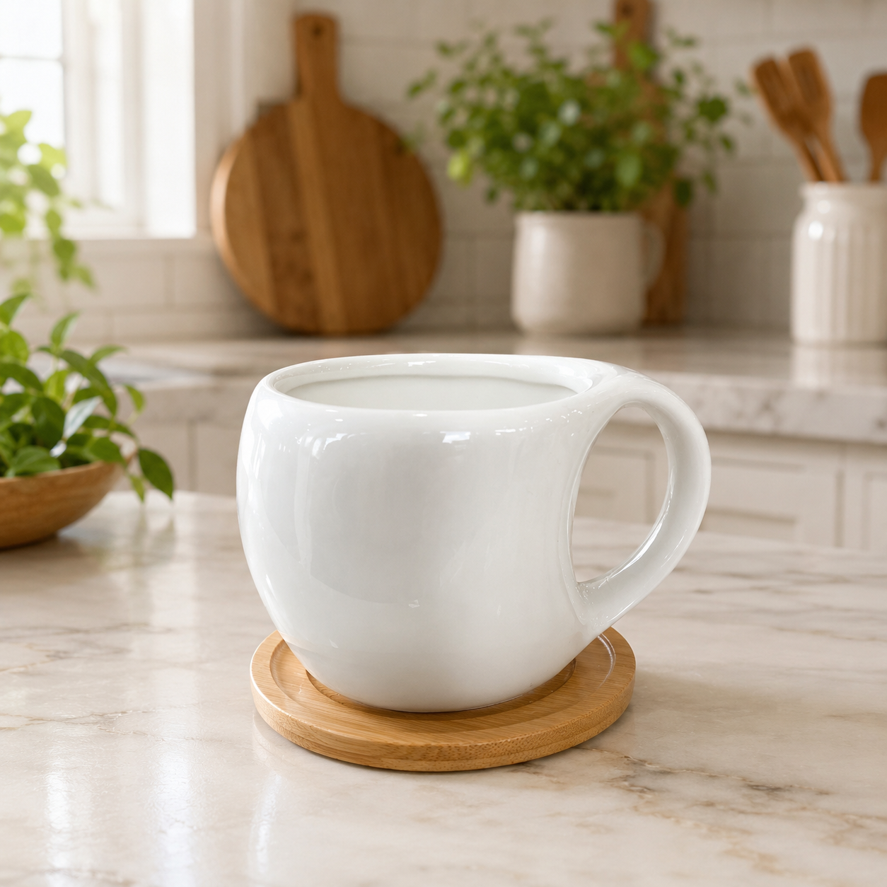 Set de 6 Tazas con Atril y posavasos - Caramica