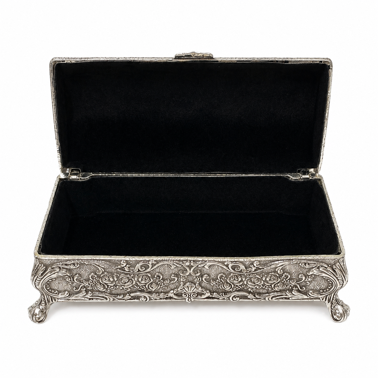 Joyero Rectangular Plaqué - Diseño Vintage - 14 cm