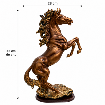 Figura Decorativa de Caballo - Poliresina - 45 cm