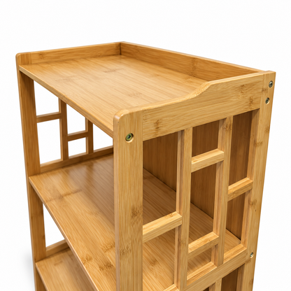 Estantería Organizadora de Bambú Natural – 133 cm