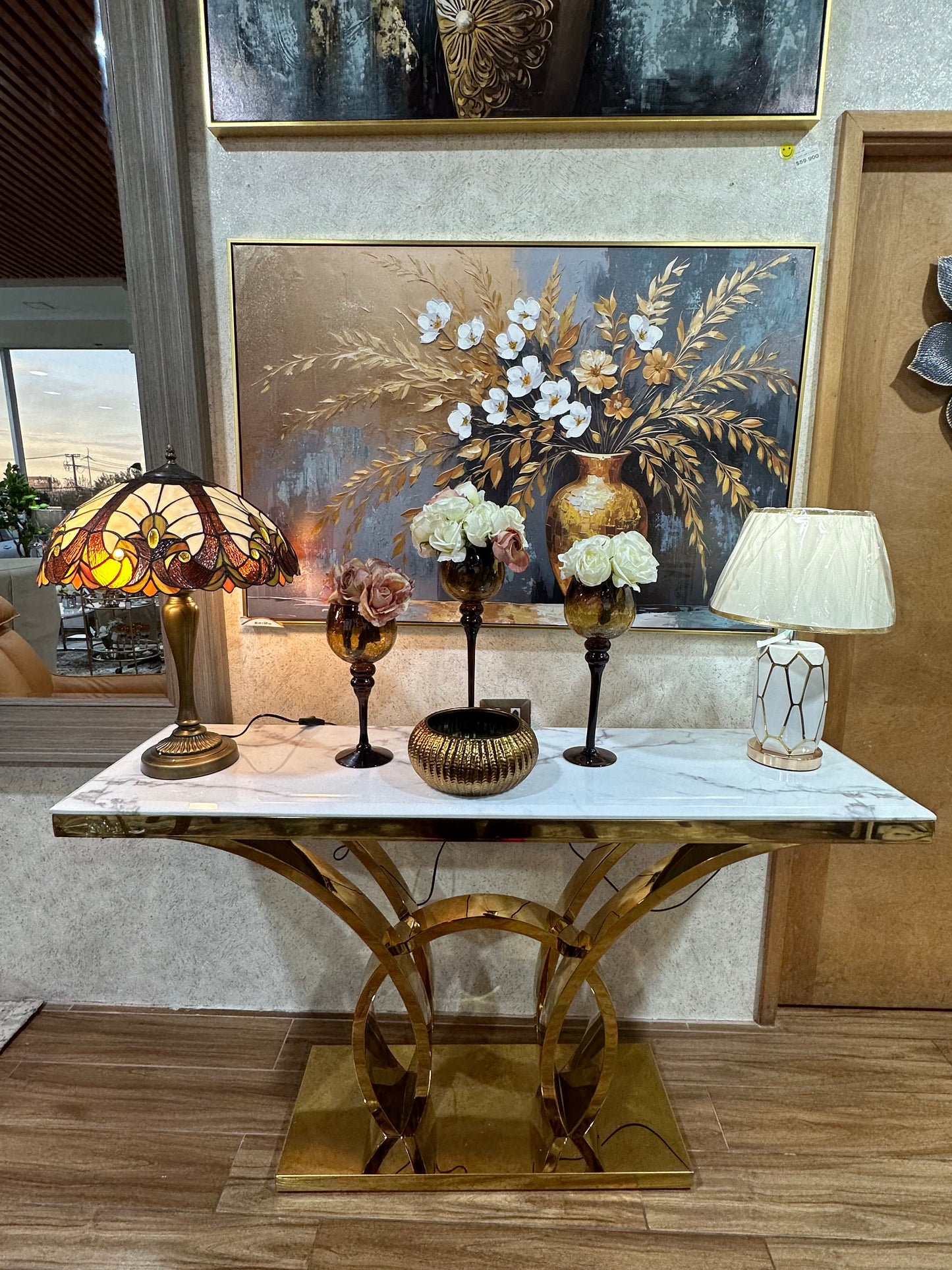 ARRIMO DE MÁRMOL Y METAL