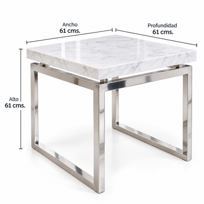 Mesa Lateral Mármol White