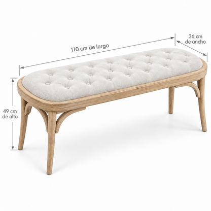 Banqueta Dumonde Capitoné - 110 cm