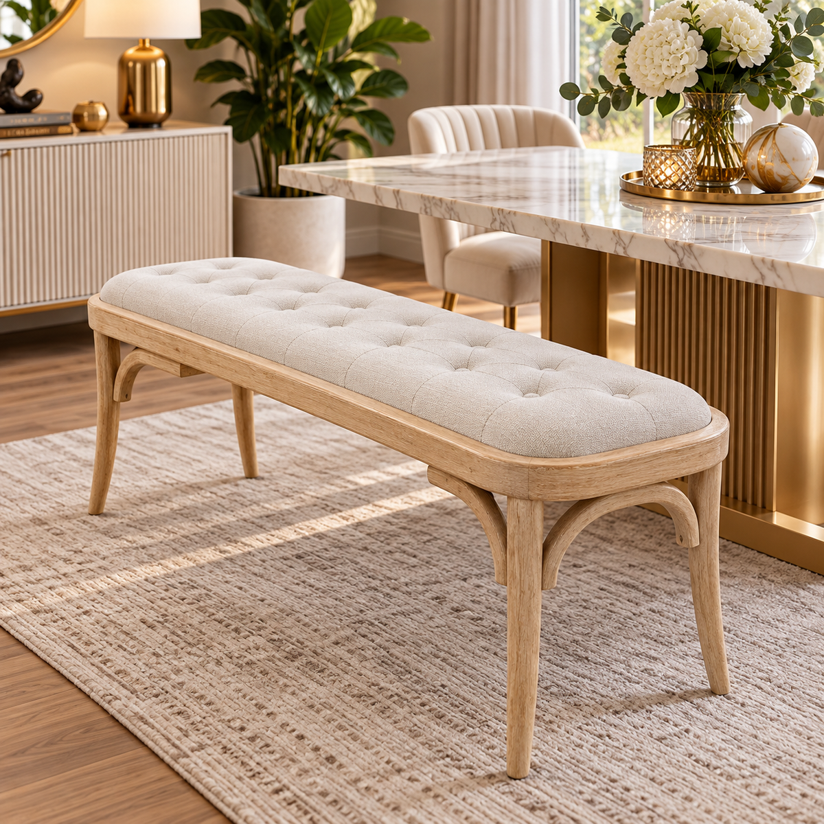 Banqueta Dumonde Capitoné - 110 cm
