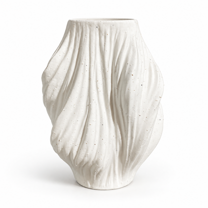 Florero Blanco Capullo de Resina – 21,5 cm
