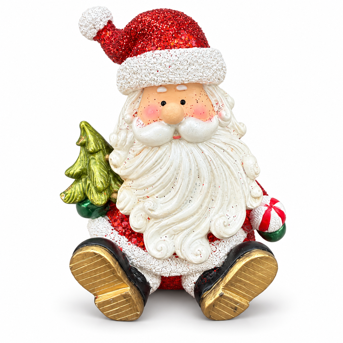 Santa Navideño con Resorte – 16 cm