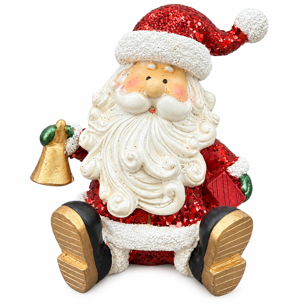 Santa Navideño con Resorte – 14,5 cm