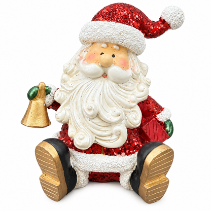 Santa Navideño con Resorte – 14,5 cm