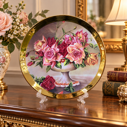 Plato Decorativo Coleccionable Flores - 27 cm