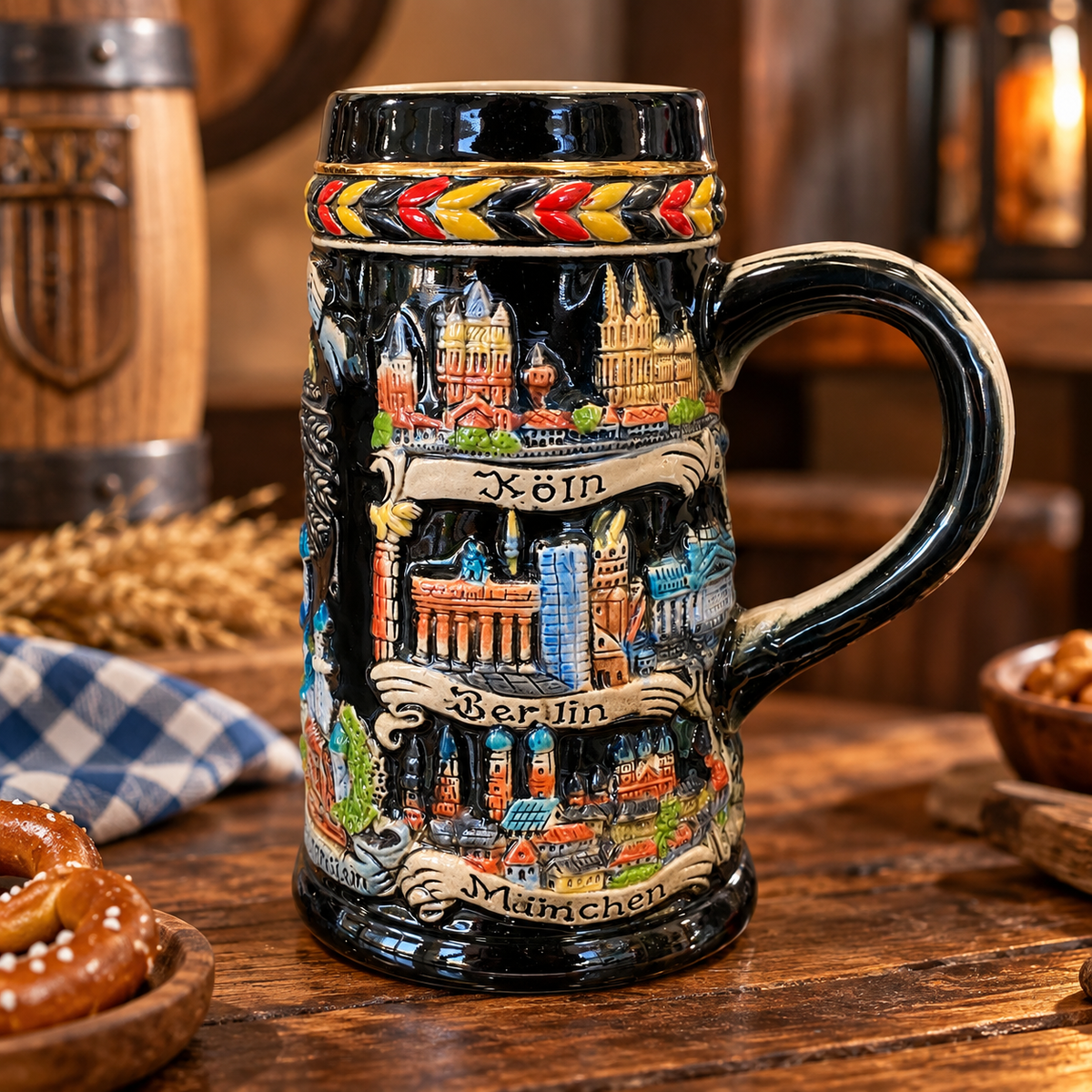 Jarro Schop 524 – Cerámica Decorativa con Relieve