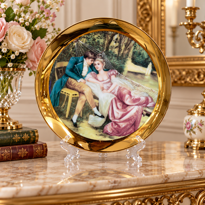 Plato Decorativo de Colección – Escena Romántica