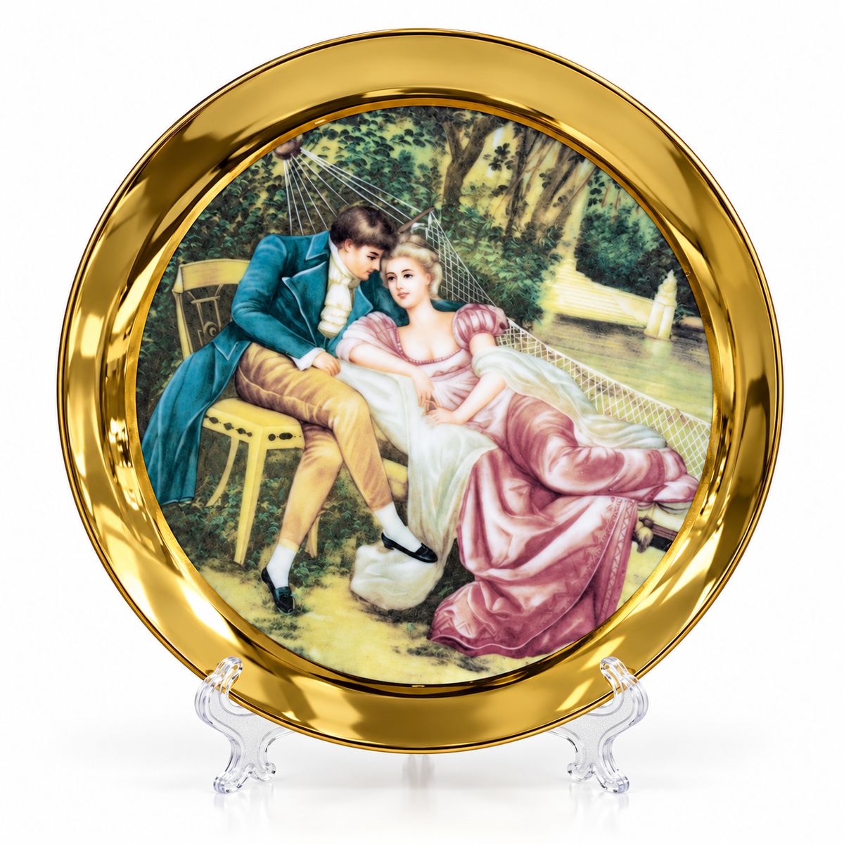 Plato Decorativo de Colección – Escena Romántica