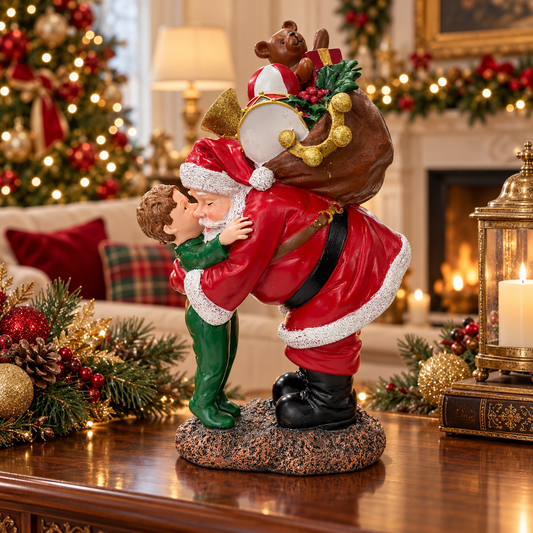 Figura Santa con Niño – Decoración Navideña