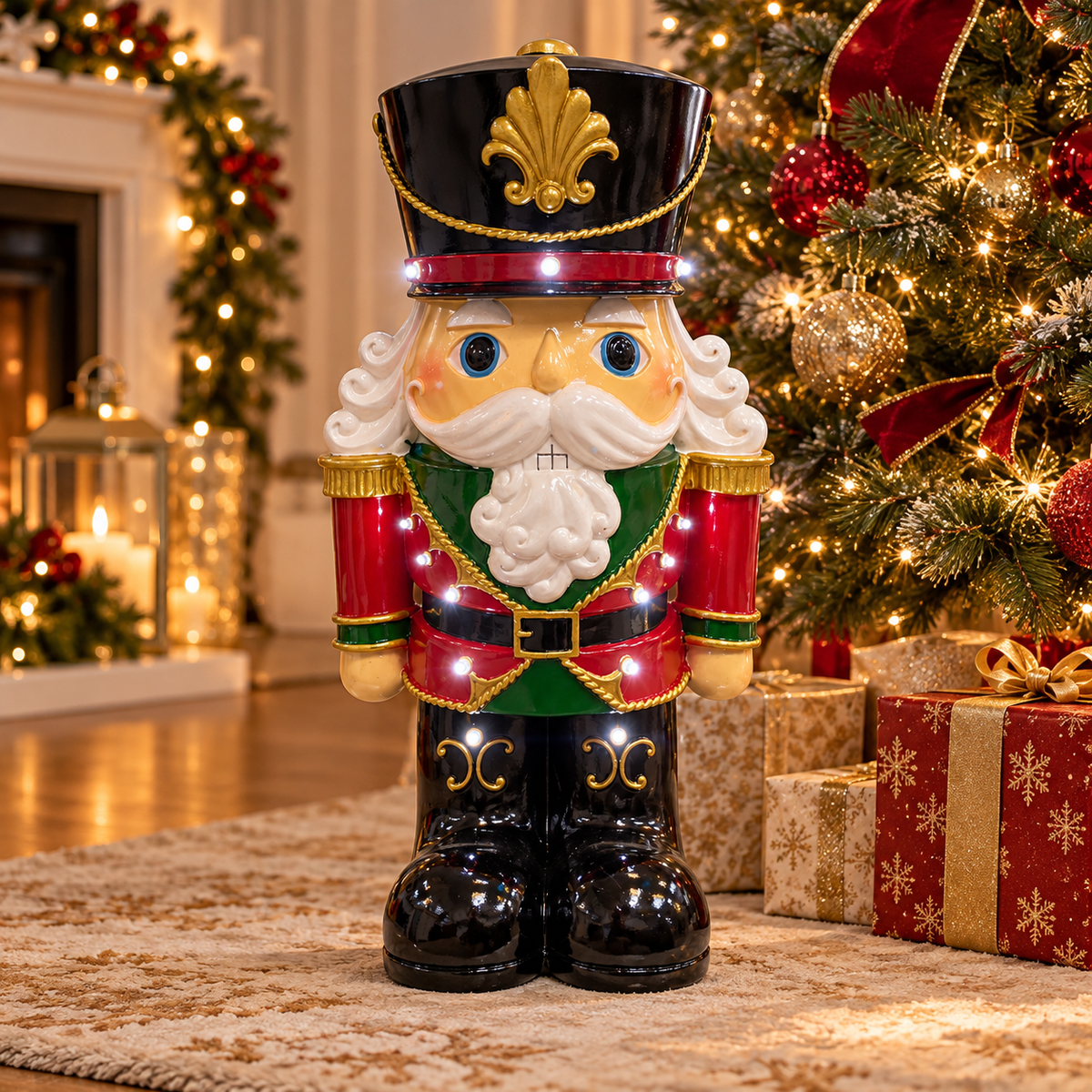 Muñeco Cascanueces Navideño con Luz y Música – 43 cm