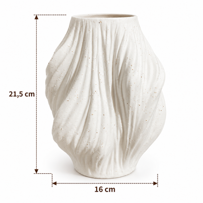 Florero Blanco Capullo de Resina – 21,5 cm