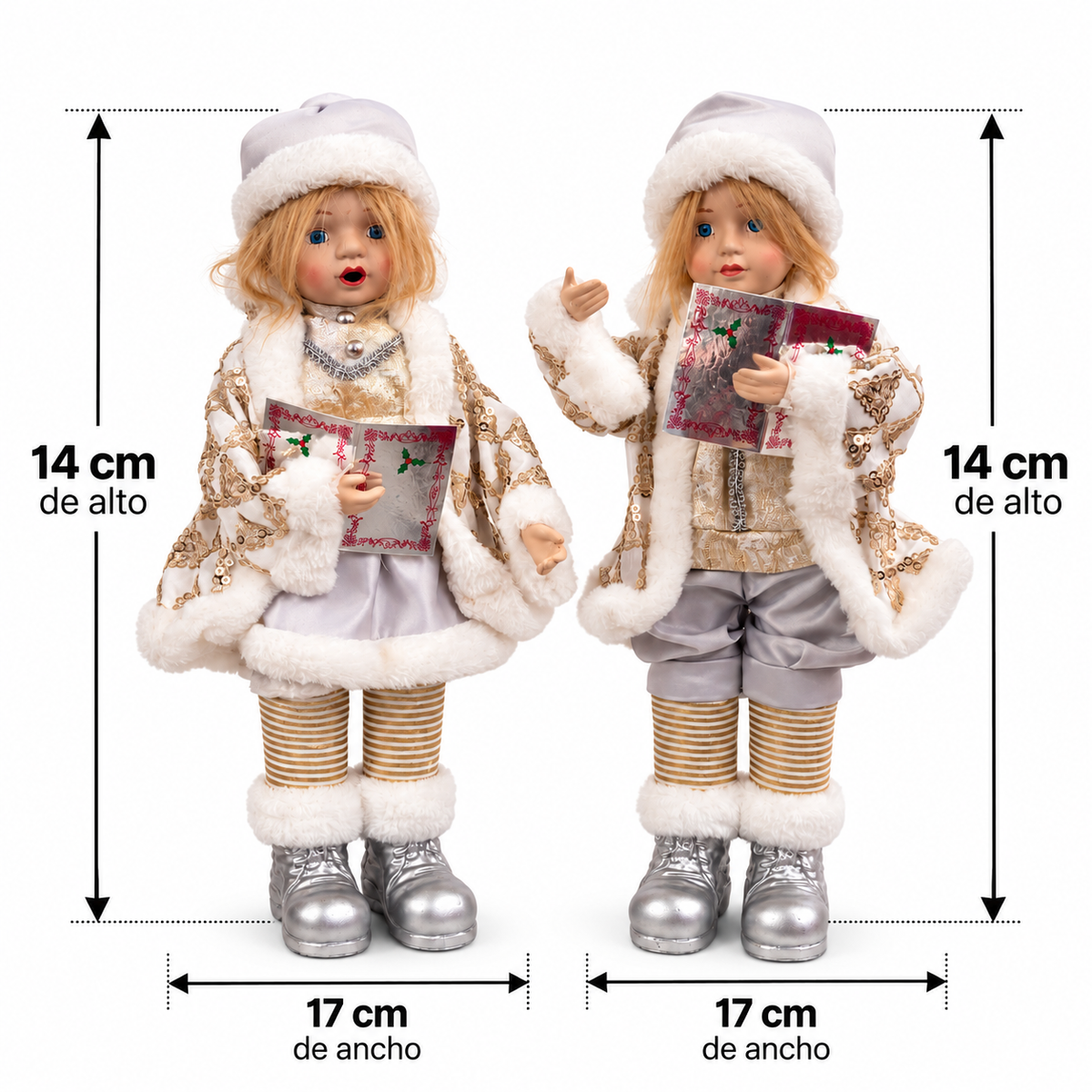Juego de Niños Cantores con Música a Cuerda – 14 cm