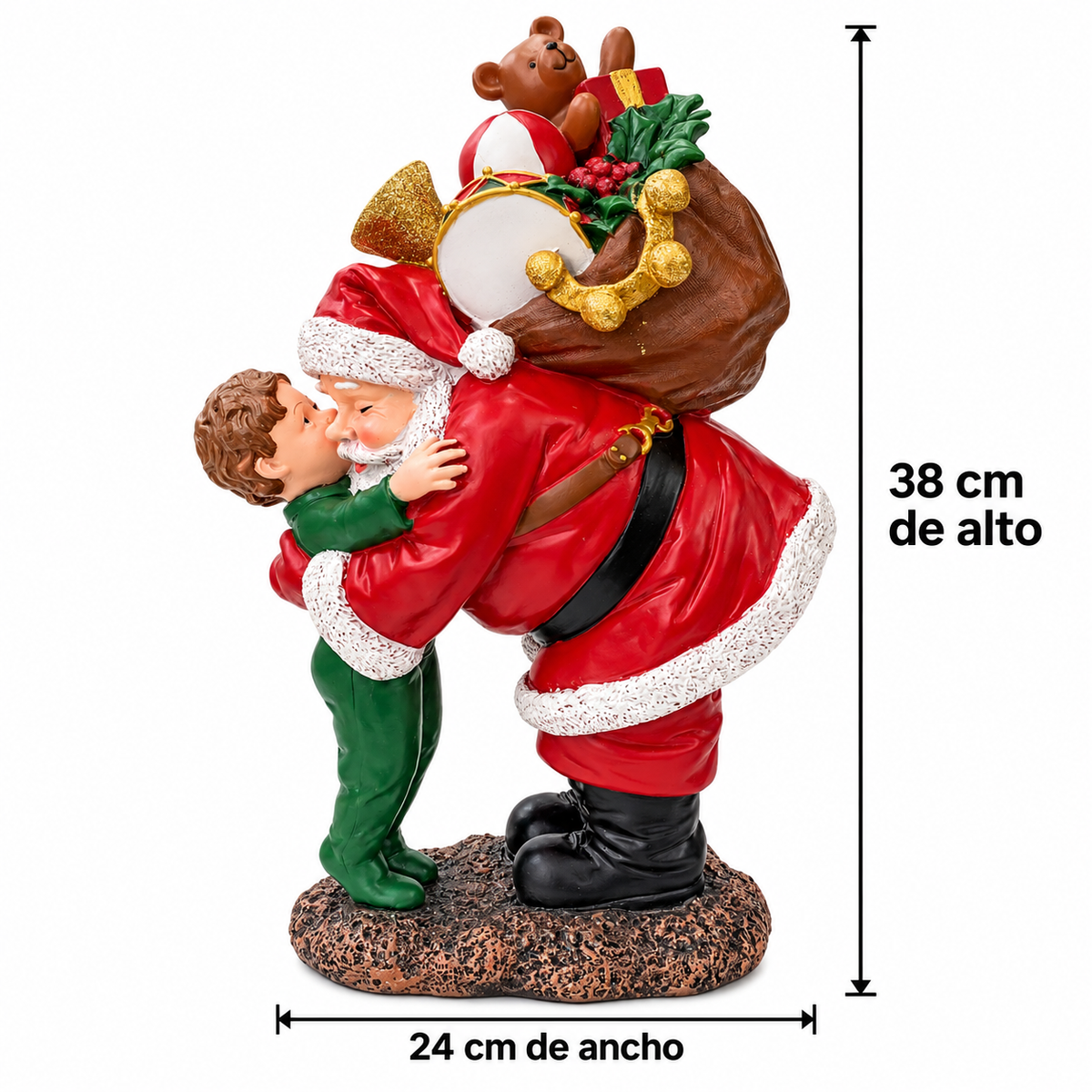 Figura Santa con Niño – Decoración Navideña