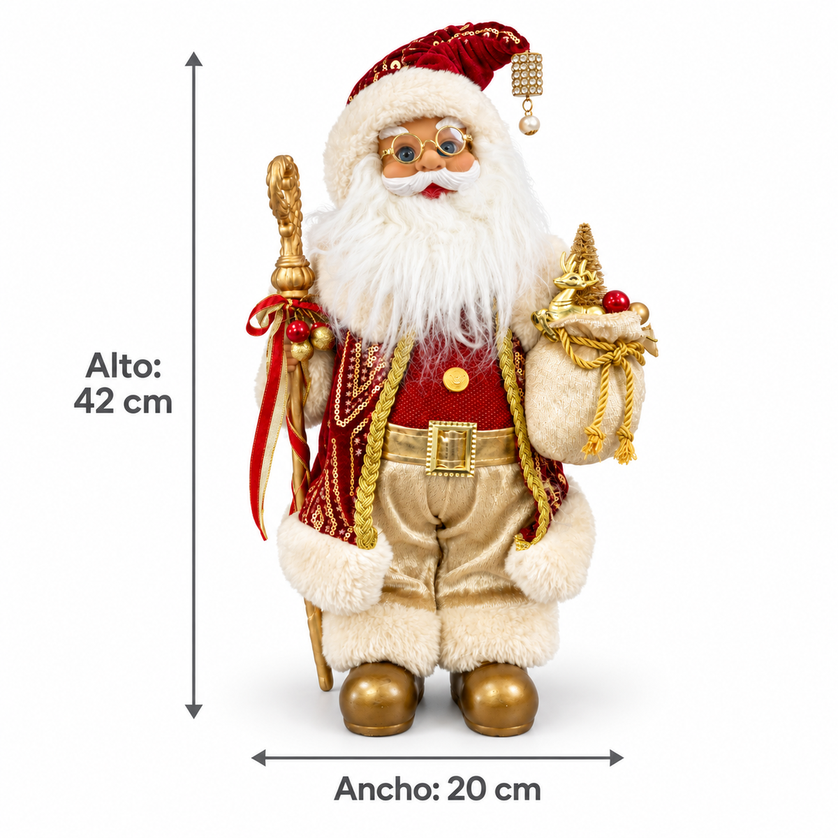 Figura Santa Claus con Música y Movimiento – 42 cm