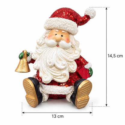 Santa Navideño con Resorte – 14,5 cm