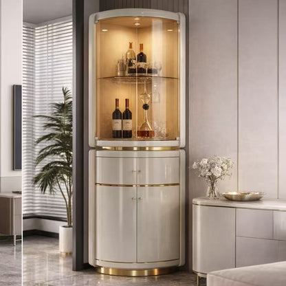 Vitrina Esquinera Marfil - Desmontable